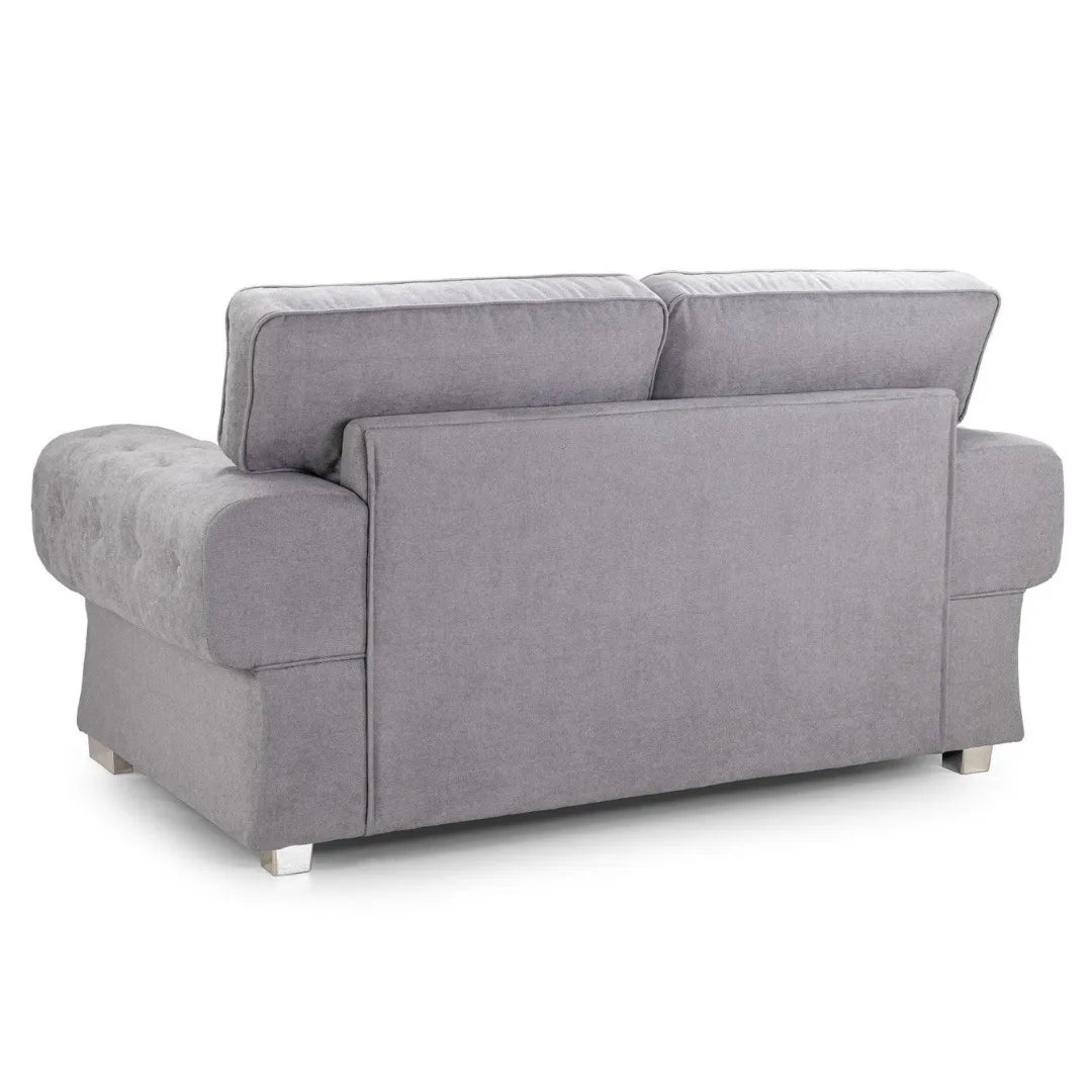 Verona Fabric Sofa FullBack 3 Seater And 2 Seater Set Grey Or Black