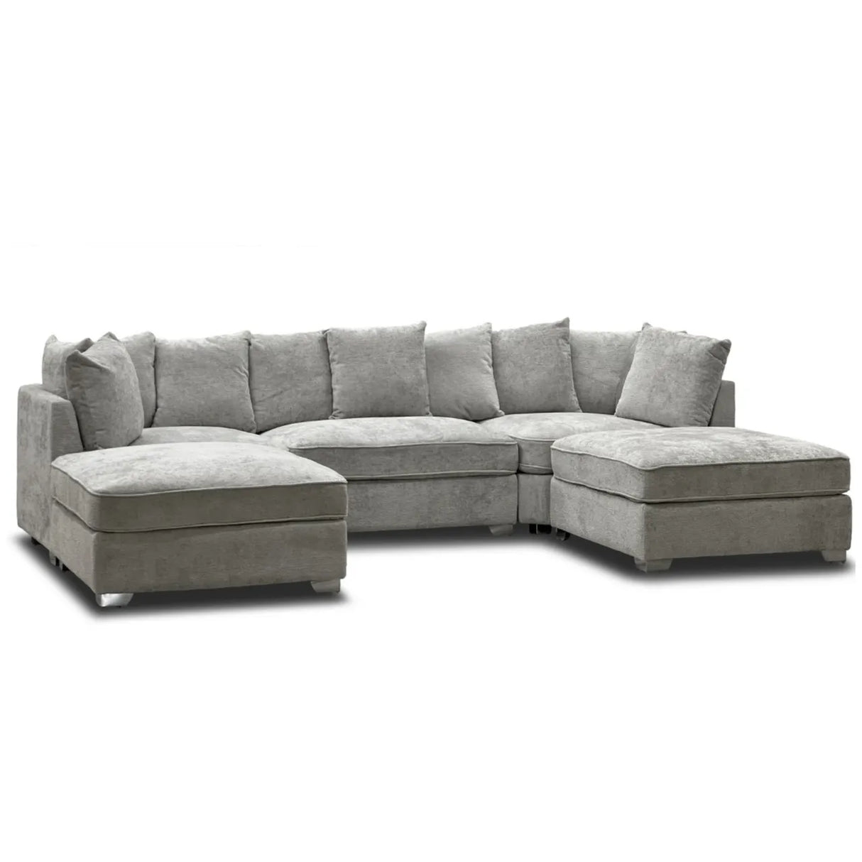 Belgravia U Shape Beige Fabric Sofa