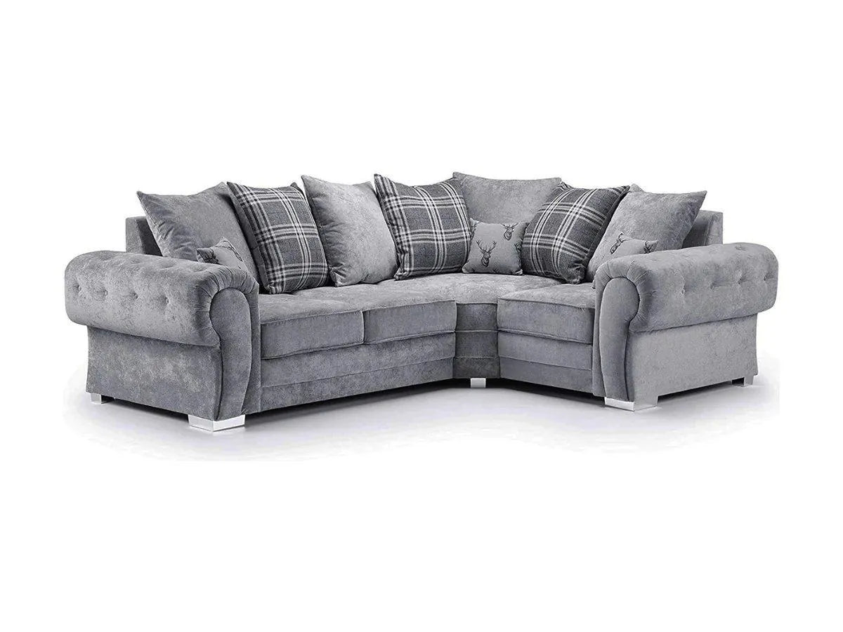 Verona Scatterback Sofa Grey Right Hand Facing Corner