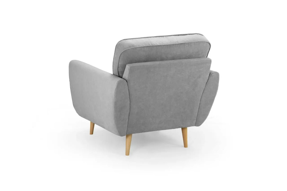 Zinc 1 Seater Arm Chair Grey Sofa