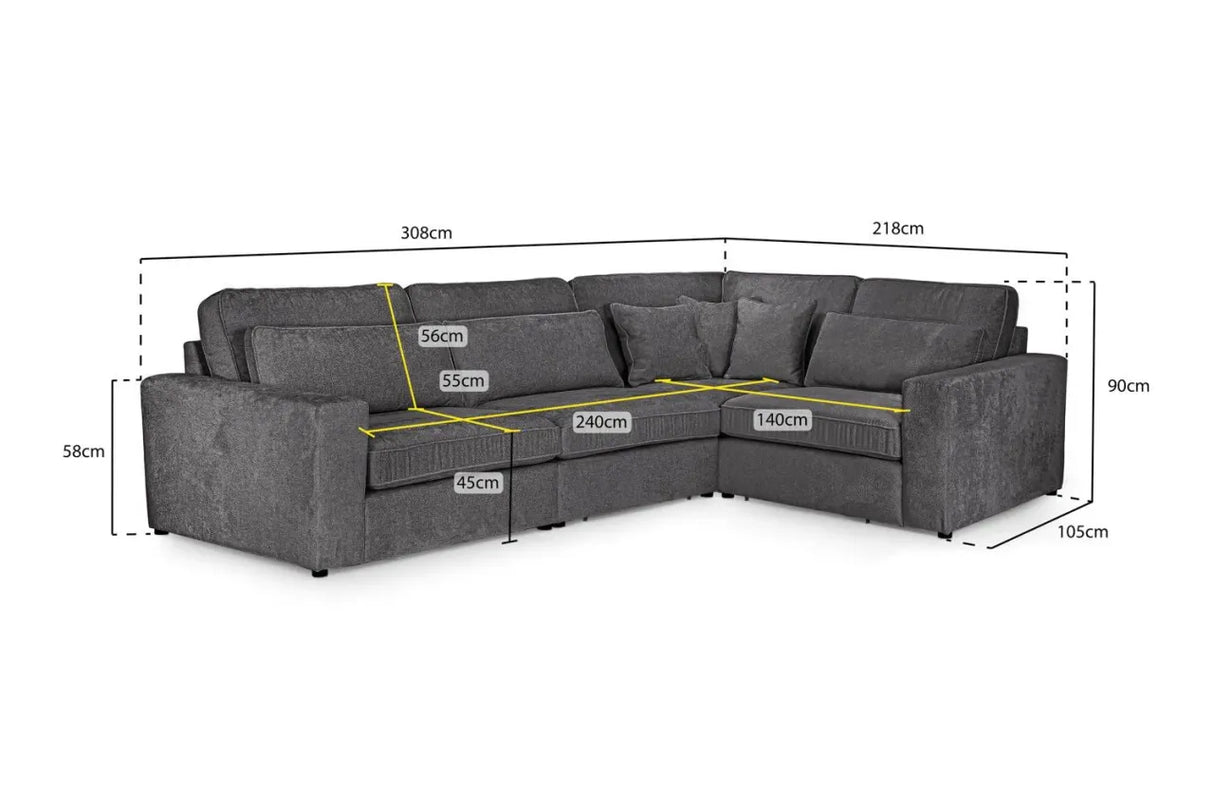 Kiana Modular Sectional Sofa Right Hand Facing Corner