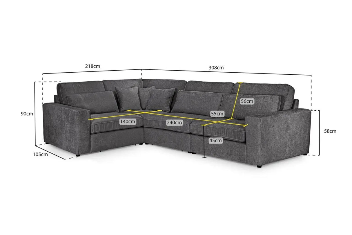 Kiana Modular Sectional Sofa Left Hand Facing Corner
