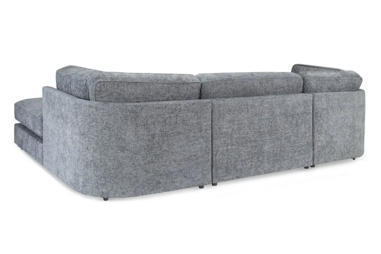 Esma Full Back Grey U Shape Corner Sofa