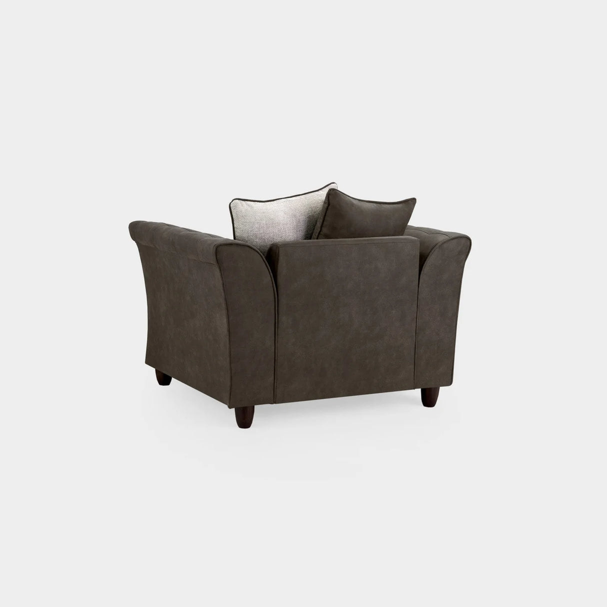 Bella Grey/Black 1 Seater Sofa