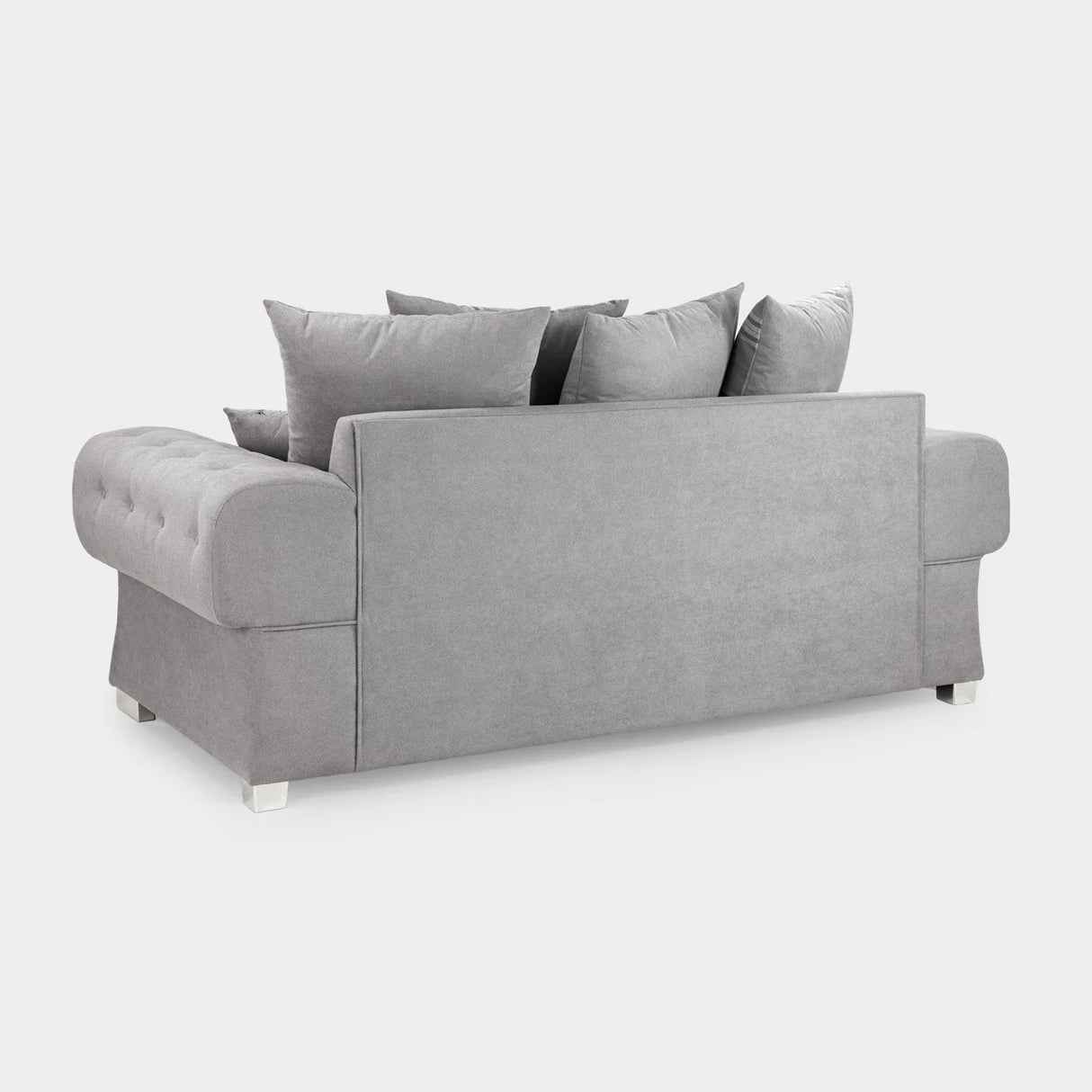 Verona Fabric Sofa Scatterback 3 Seater Grey Or Black