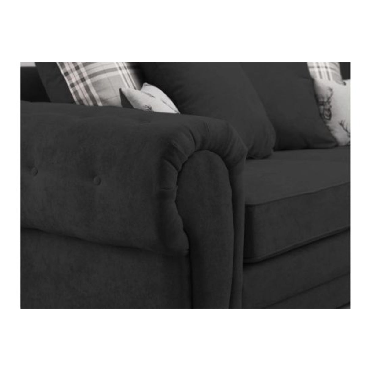 Verona Fabric Sofa Scatterback 2 Seater Grey Or Black