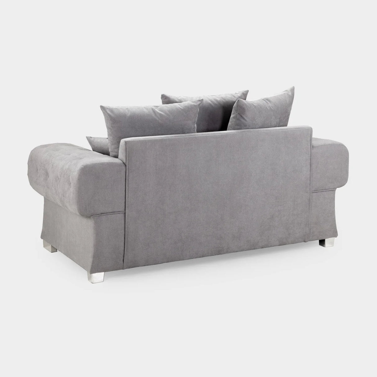 Verona Fabric Sofa Scatterback 3 Seater And 2 Seater Set Grey Or Black