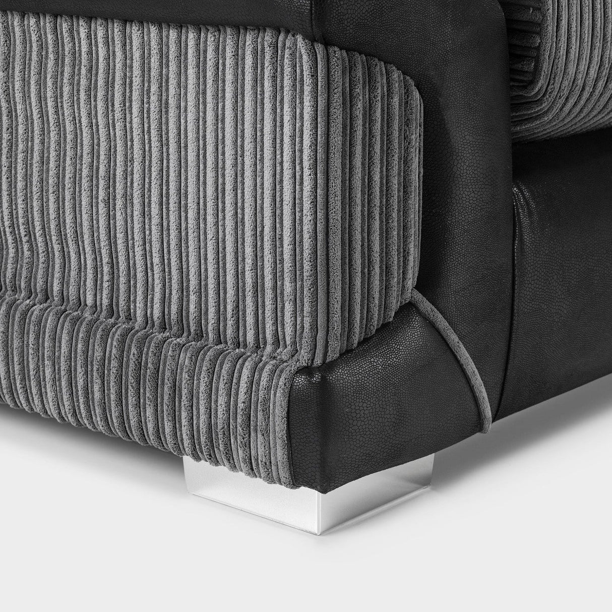 Logan Grey/Black 3 Seater Sofa