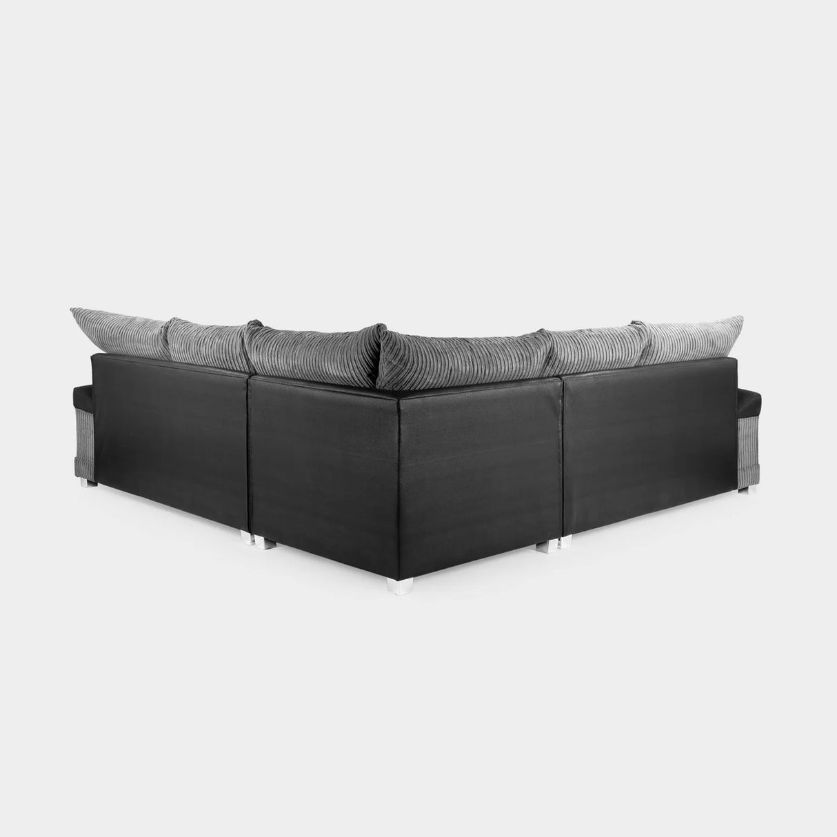 Logan Grey/Black Large Corner Sofa