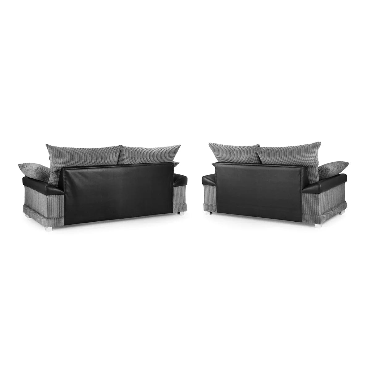Logan Grey/Black 3+2 Sofa Set