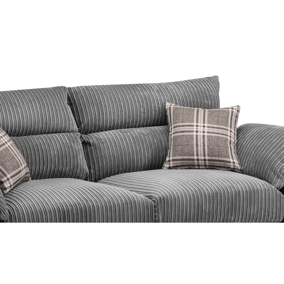 Logan Grey/Black 3+2 Sofa Set