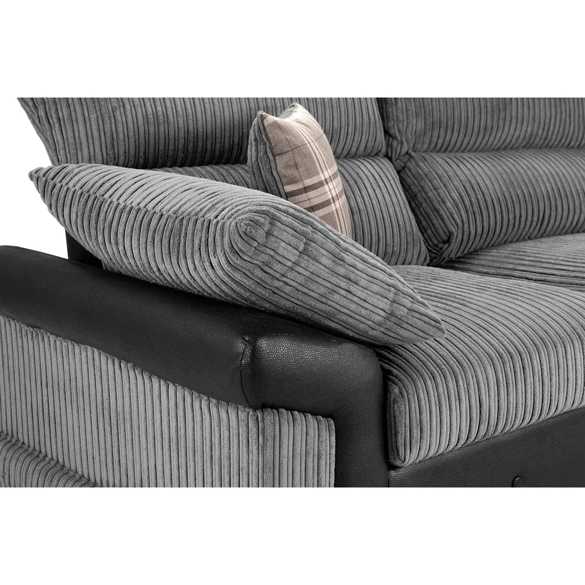 Logan Grey/Black 3+2 Sofa Set