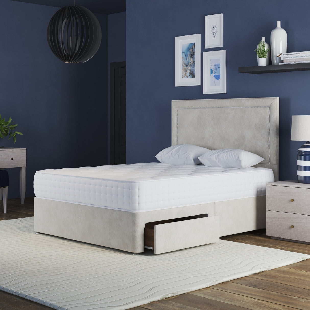 Hannah Bed Divan Base And Headboard