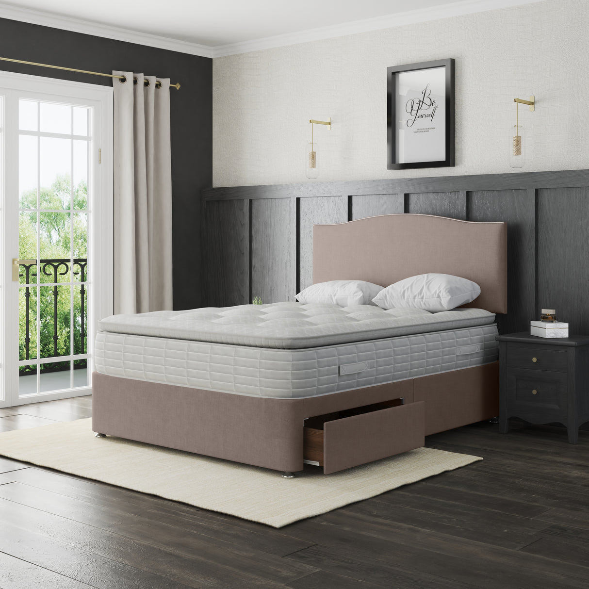 Nicole Bed Divan Base And Headboard