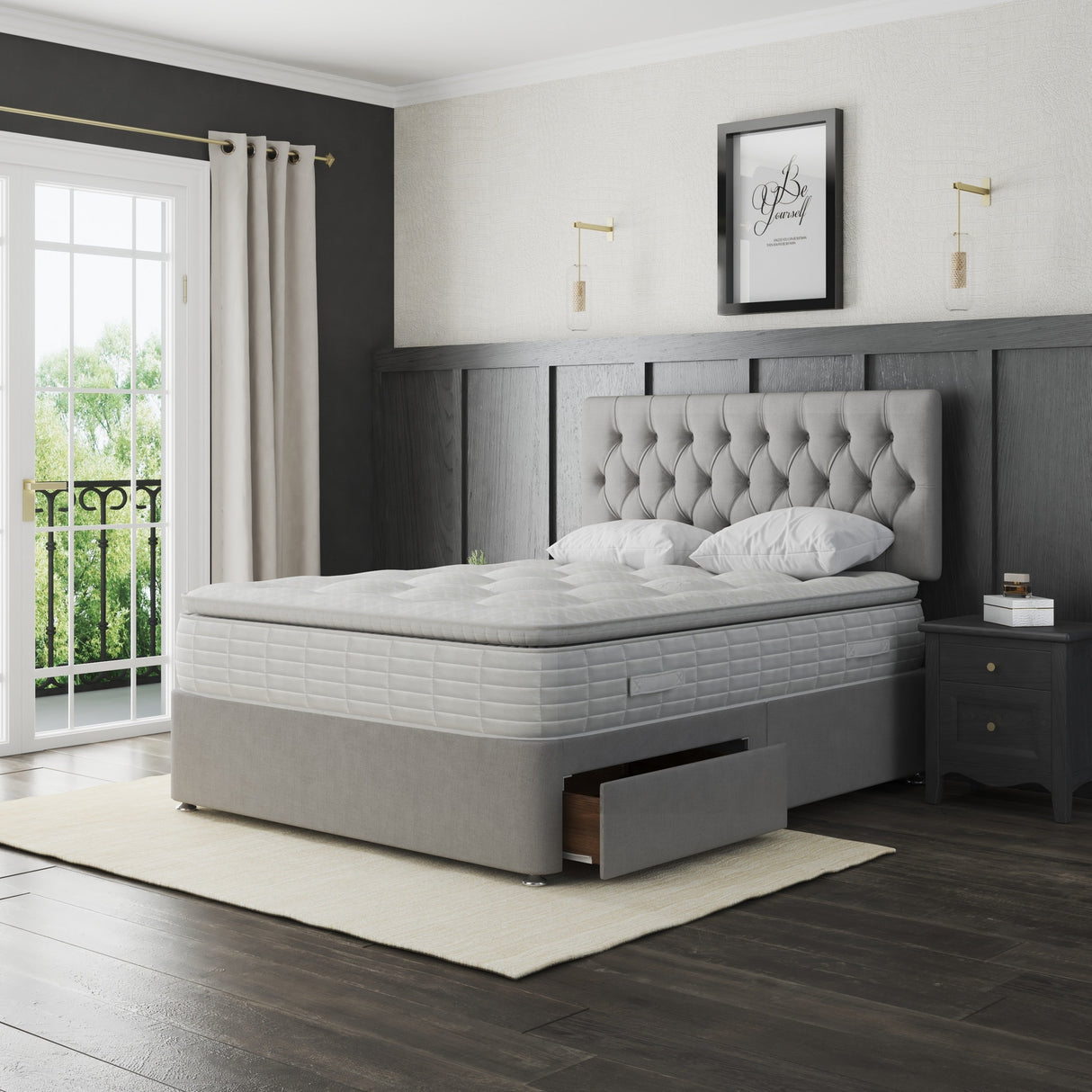 London Bed Divan Base And Headboard