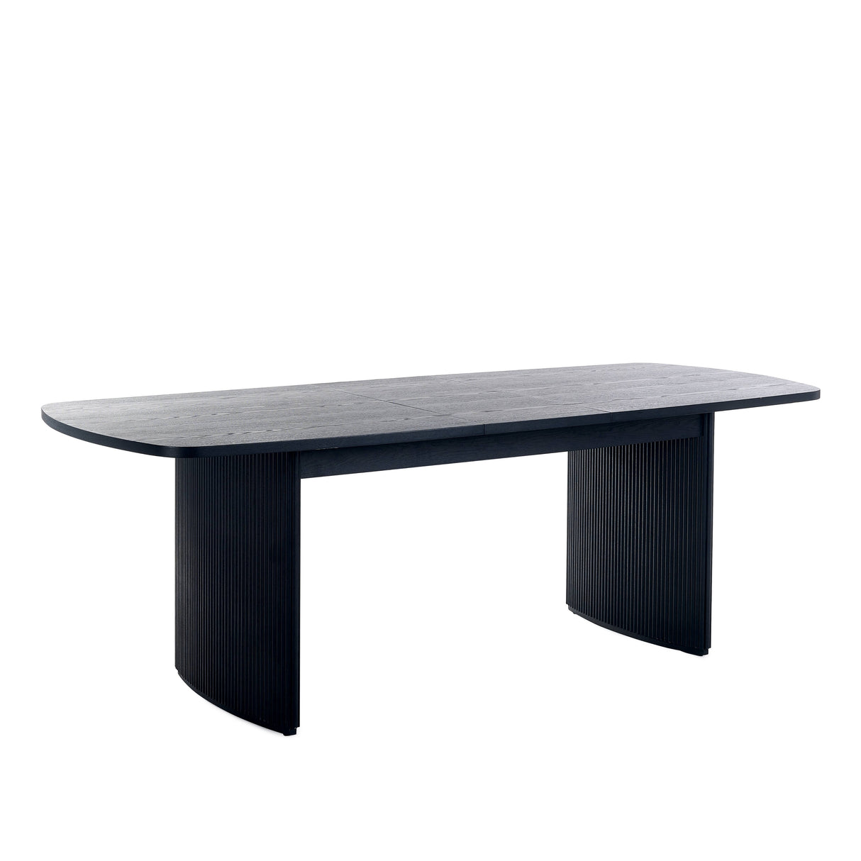 Louis Black Fluted Extending Dining Table