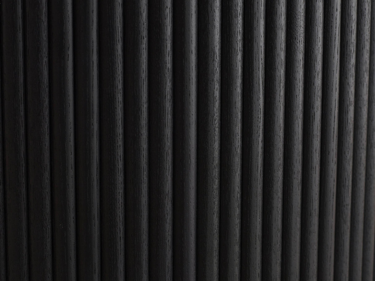 Louis Black Fluted Extending Dining Table