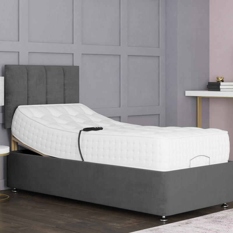 Paris Electric Adjustable Bed Frame with Winged Headboard