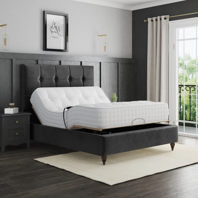Tokyo Electric Adjustable Sleigh Bed Frame