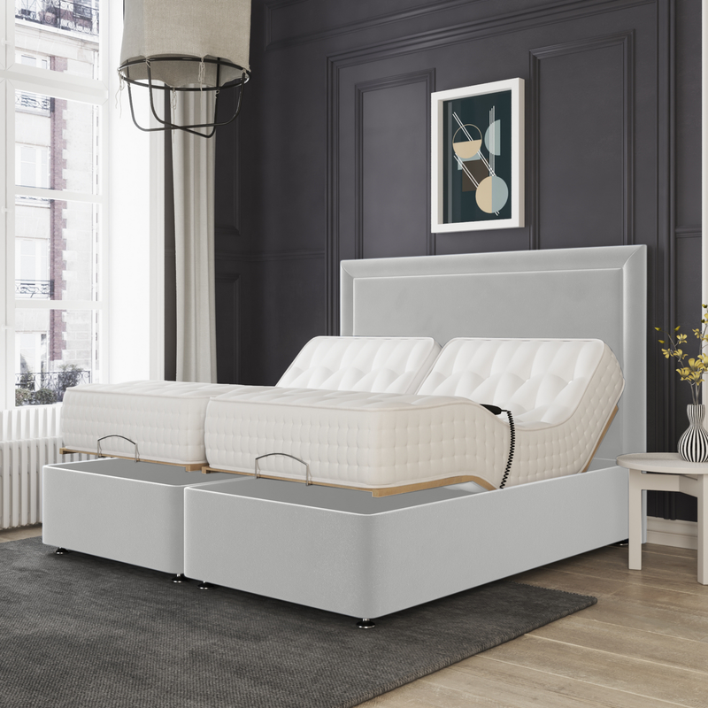 Bali Electric Adjustable Bed Upholstered Velvet Fabric Pocket Sprung Mattress