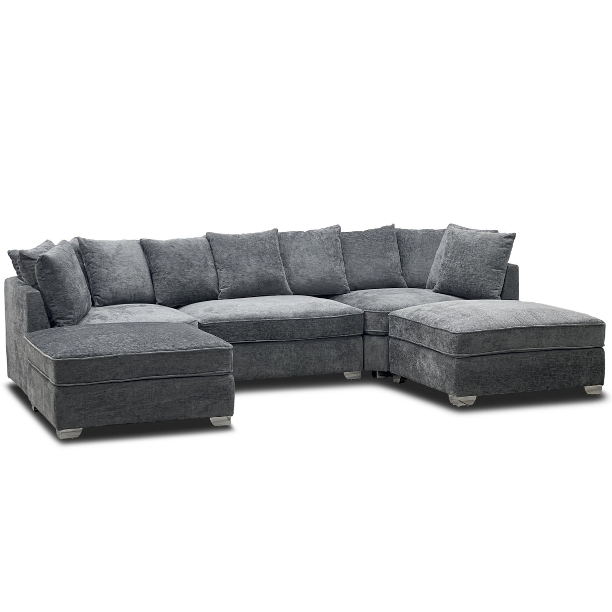 Belgravia U Shape Grey Fabric Sofa