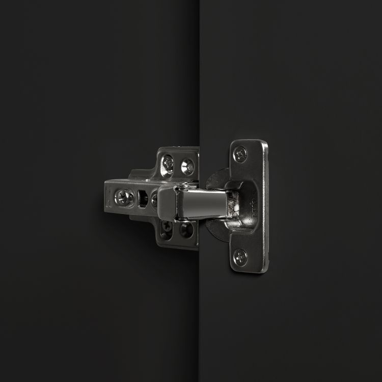 Alba 2 Door Wardrobe - Walnut/Black