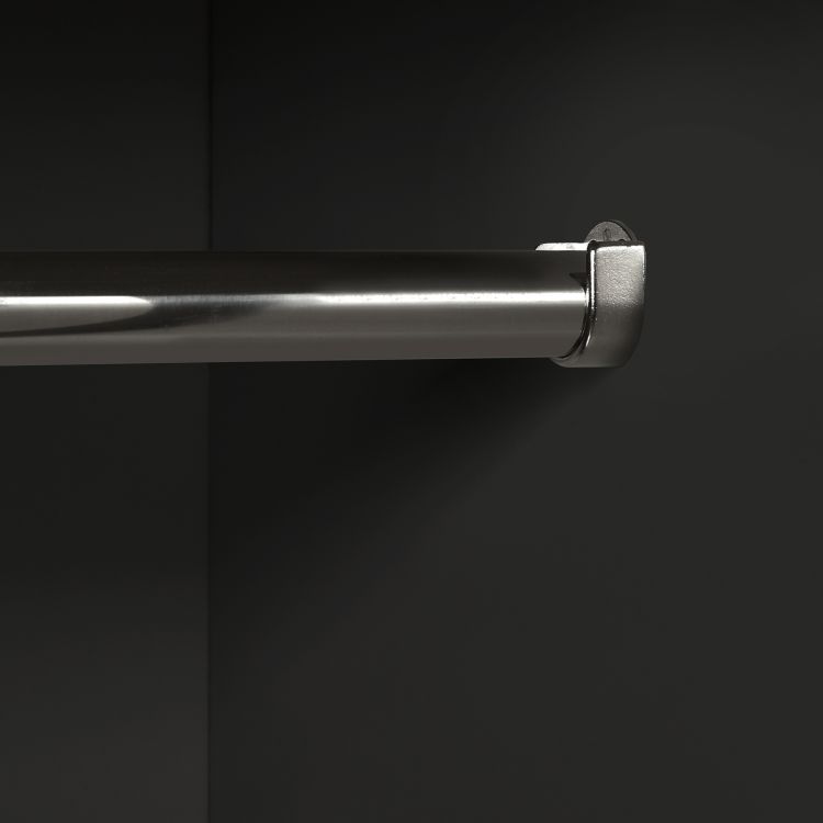 Alba 2 Door Wardrobe - Walnut/Black