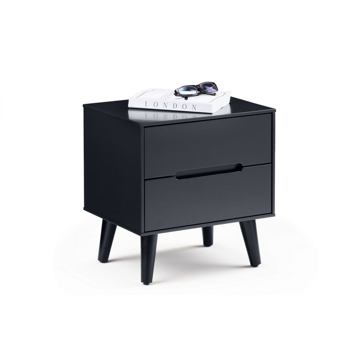 Alicia 2 Drawer Bedside - Anthracite
