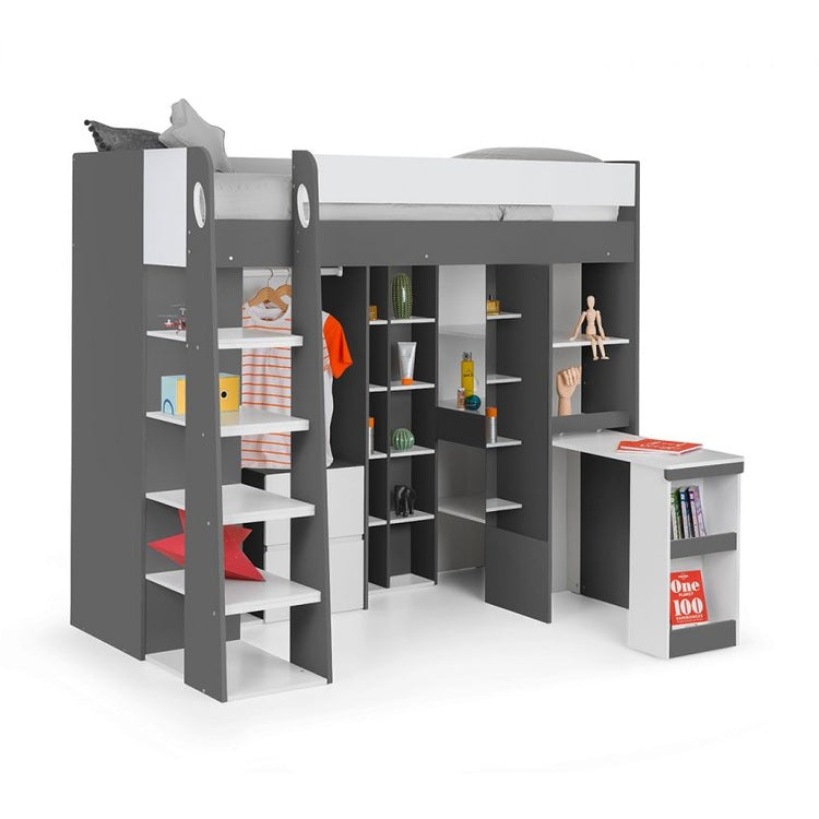 Aurora Highsleeper - Charcoal & White