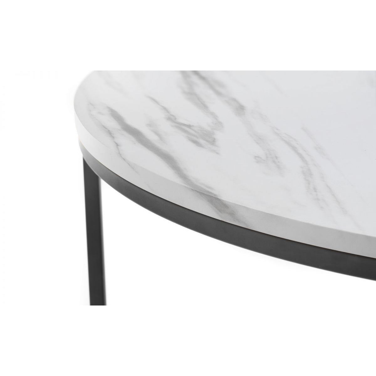 Bellini Round Nesting Coffee Table - White Marble