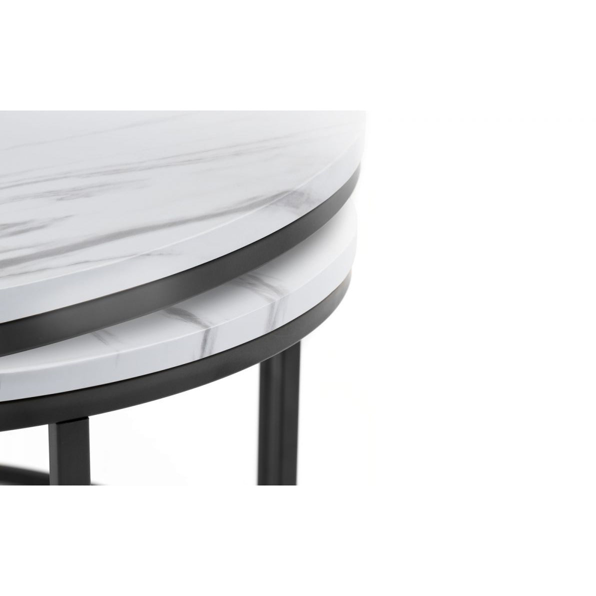 Bellini Round Nesting Coffee Table - White Marble