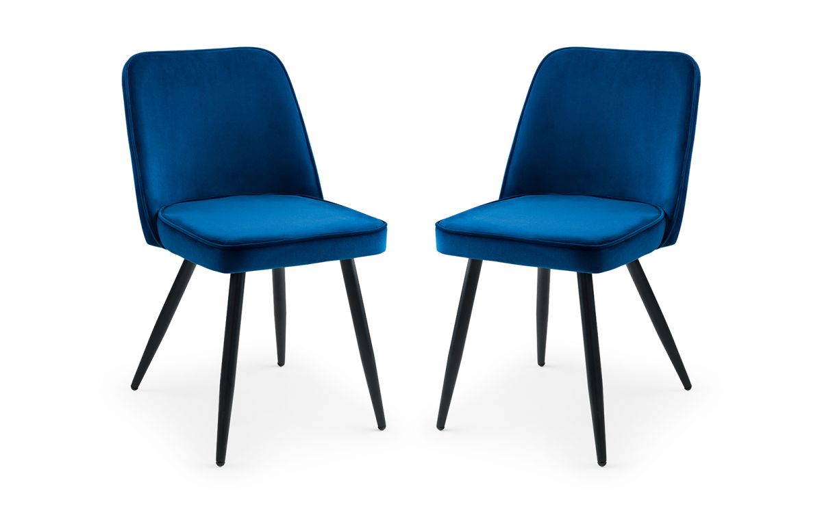 Chicago Dining Table & 4 Burgess Dining Chairs Blue