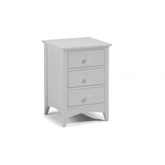 Cameo 3 Drawer Bedside - Dove Grey