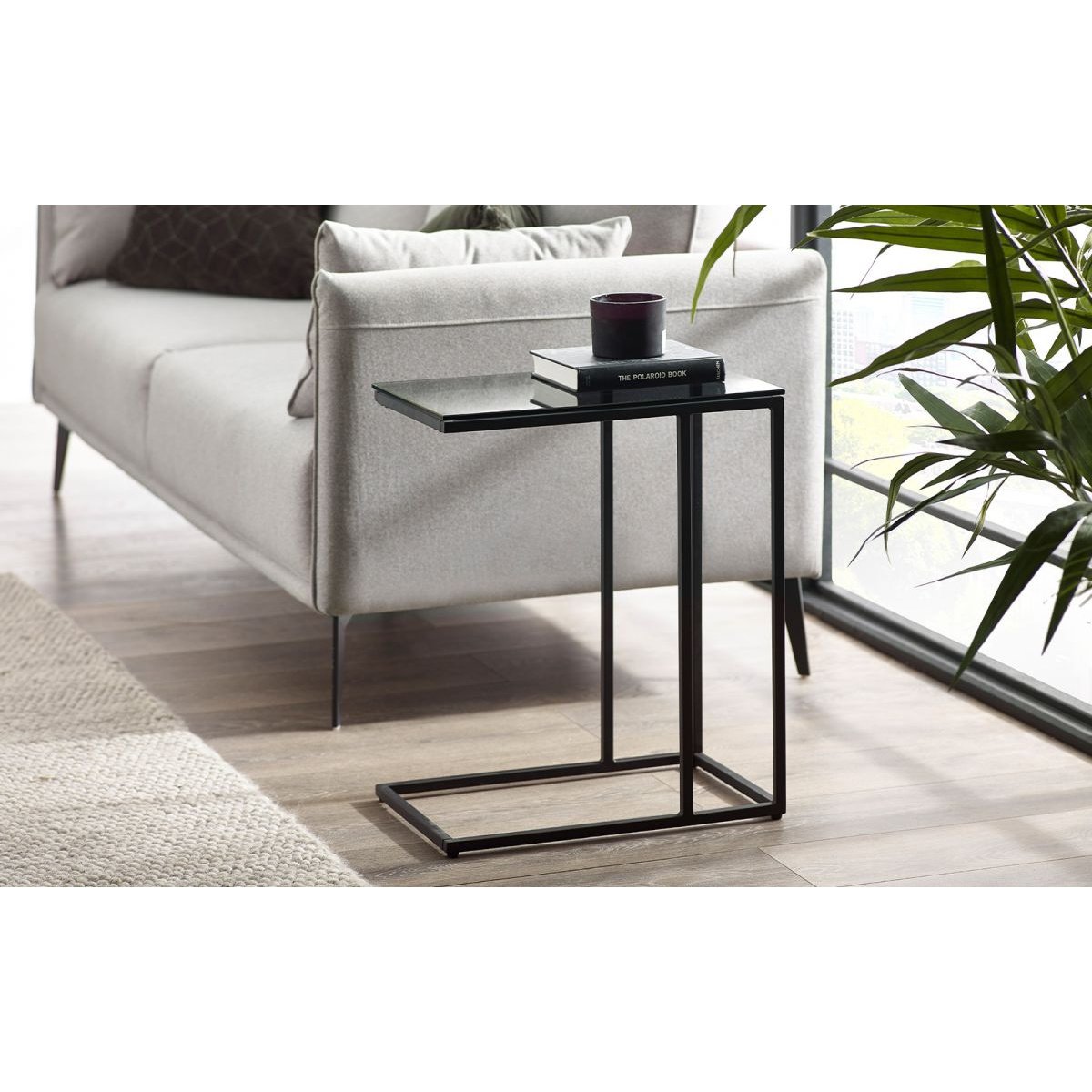 Chicago Drinks Table - Smoked Glass