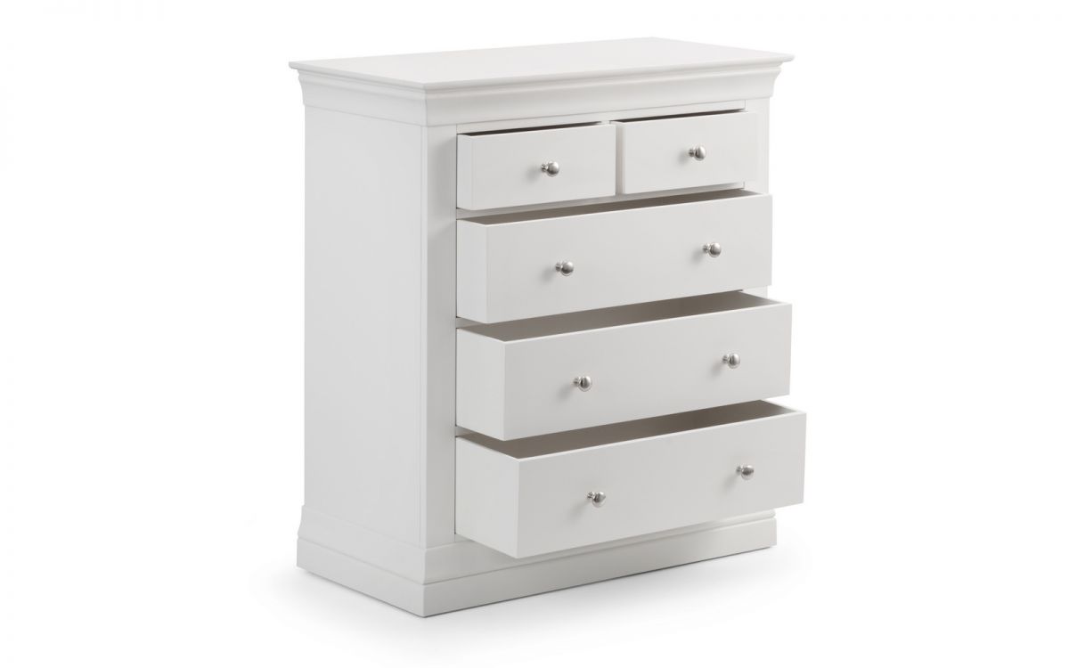 Clermont 3+2 Drawer Chest - White