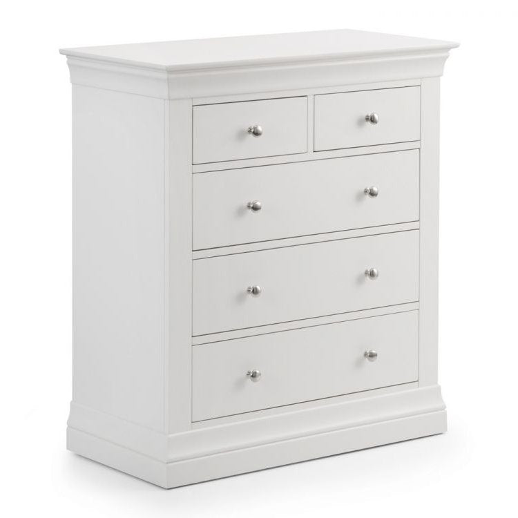 Clermont 3+2 Drawer Chest - White