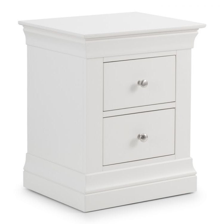 Clermont 2 Drawer Bedside - White