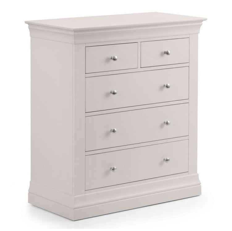 Clermont 3+2 Drawer Chest - Light Grey