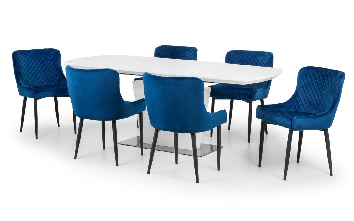 Como & Luxe Blue Dining Set