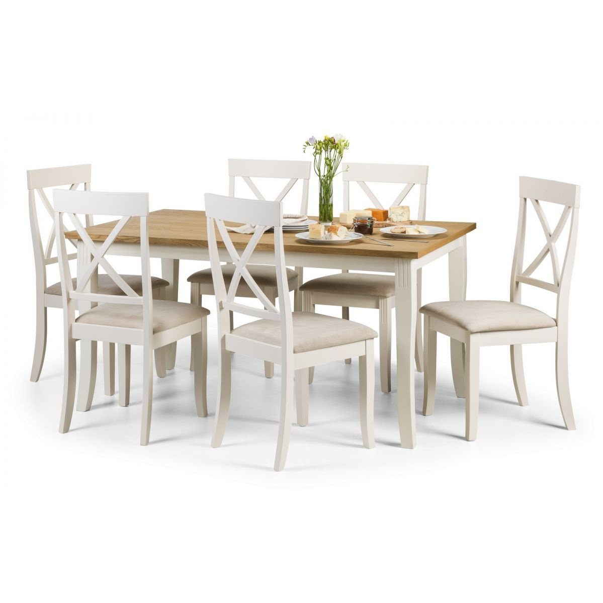 Davenport Dining Table - Oak/White