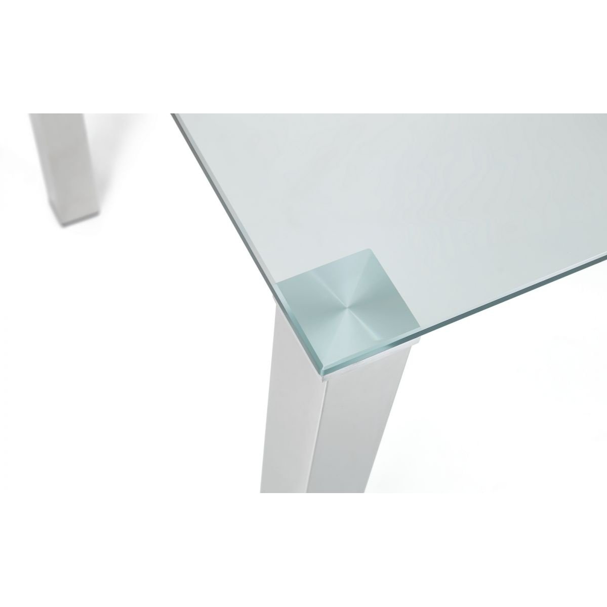 Enzo Chrome & Glass Compact Dining Table
