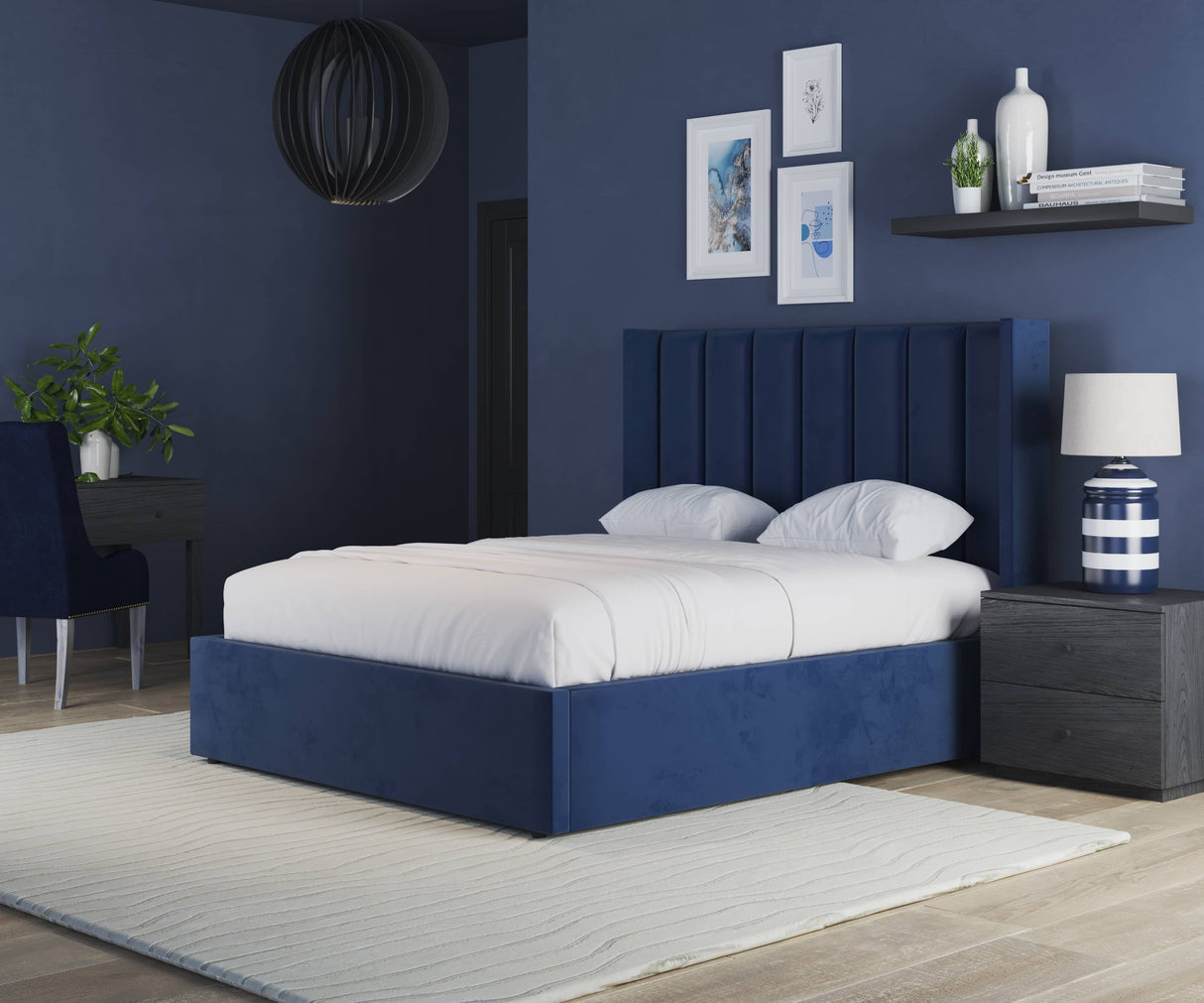 Paris Electric Adjustable Bed Frame with Winged Headboard