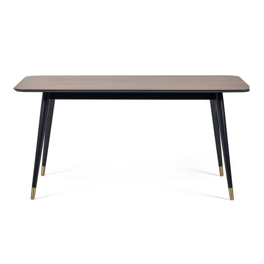 Findlay Rectangular Dining Table - Walnut & Black