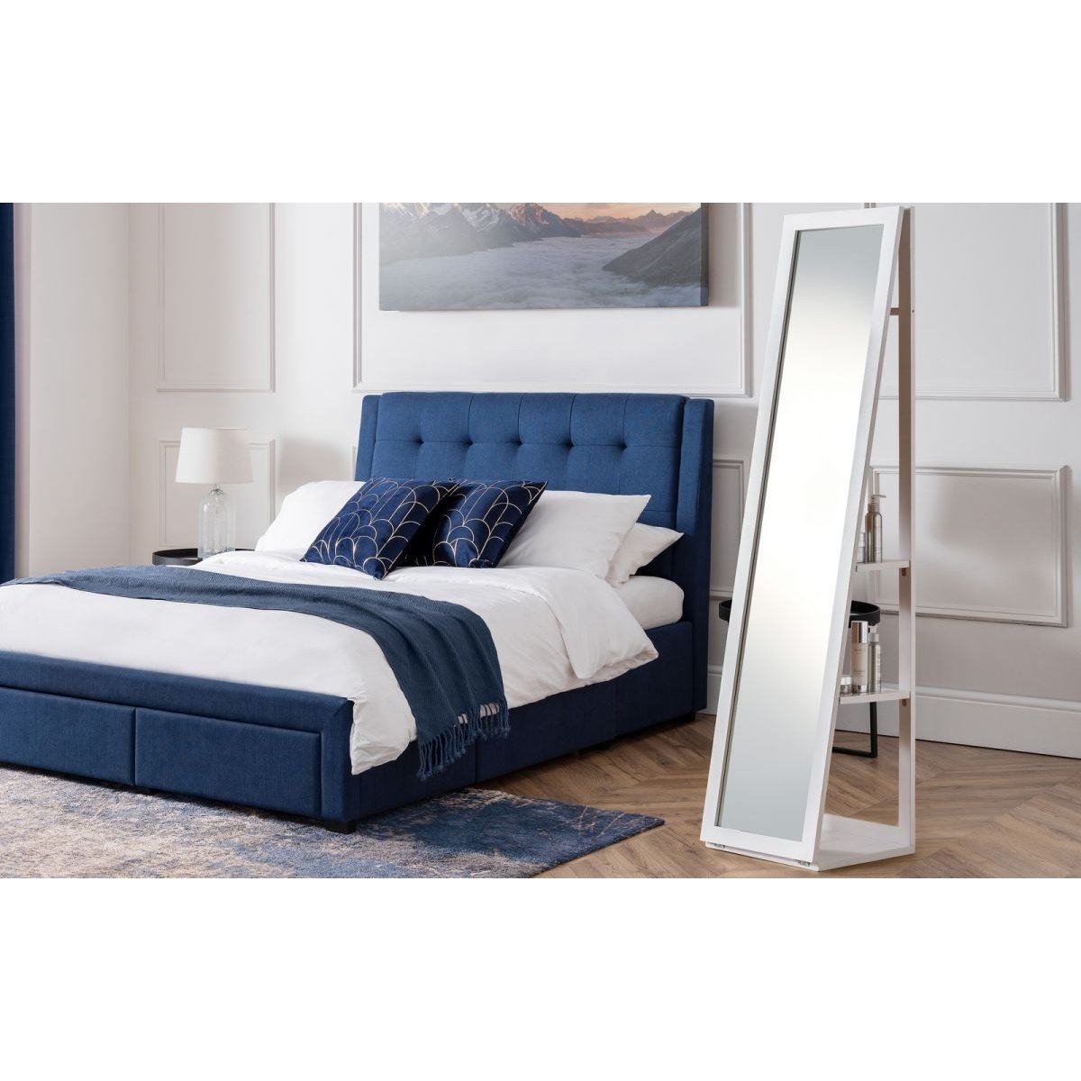 Fresco Storage Mirror - White
