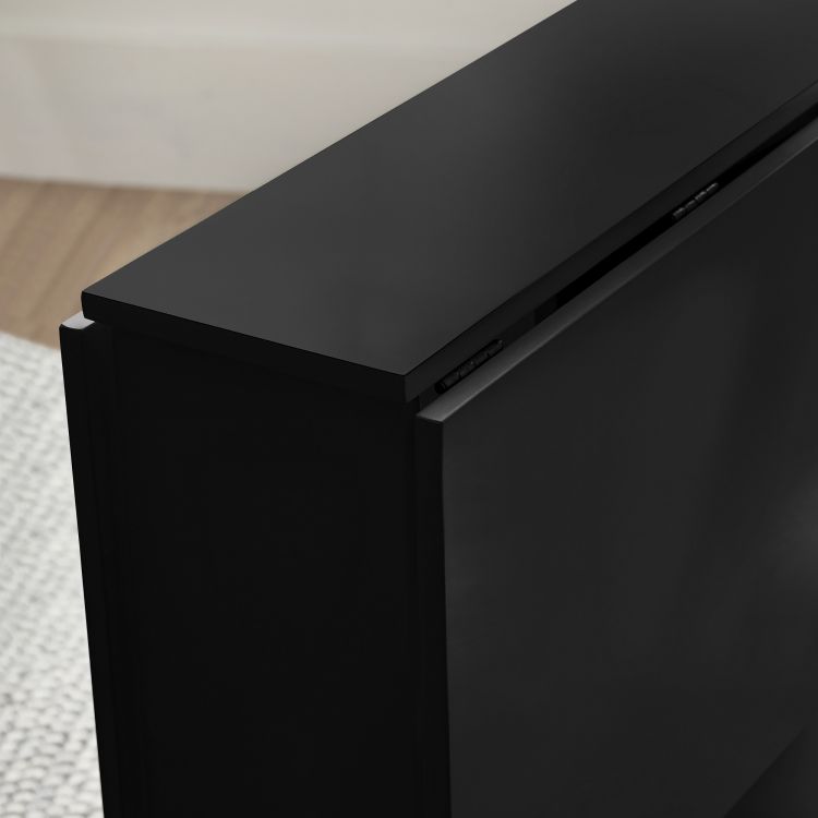 Gatan Small Gateleg Table With 2 Chairs - Black