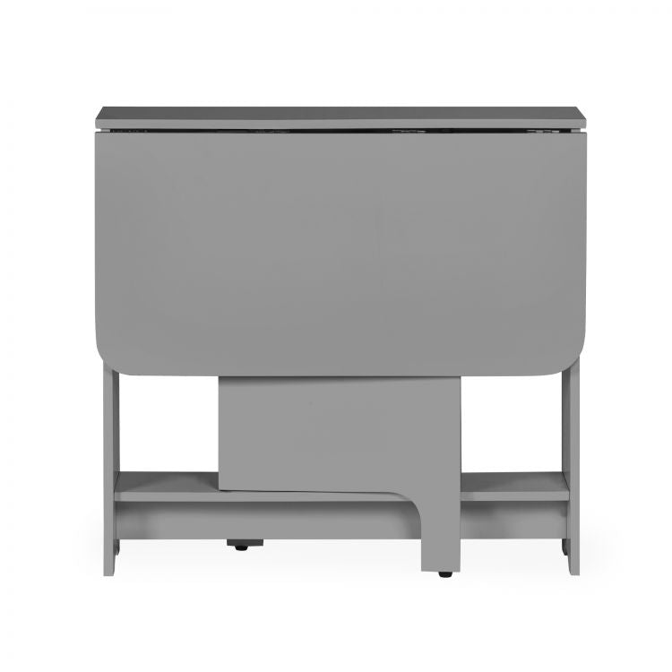 Gatan Small Gateleg Table With 2 Chairs - Grey