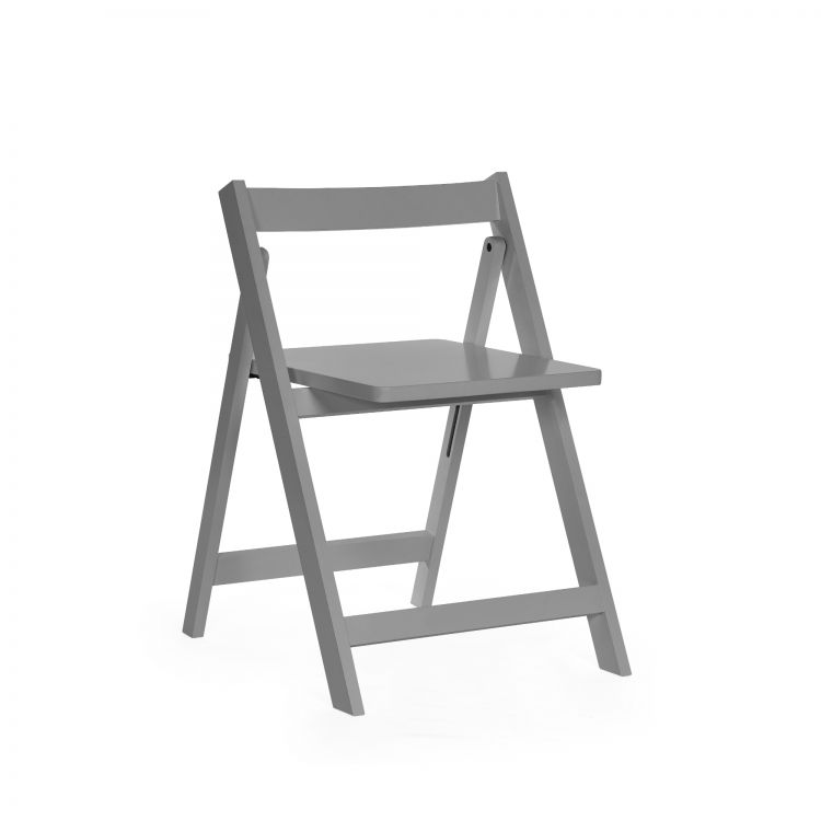 Gatan Small Gateleg Table With 2 Chairs - Grey