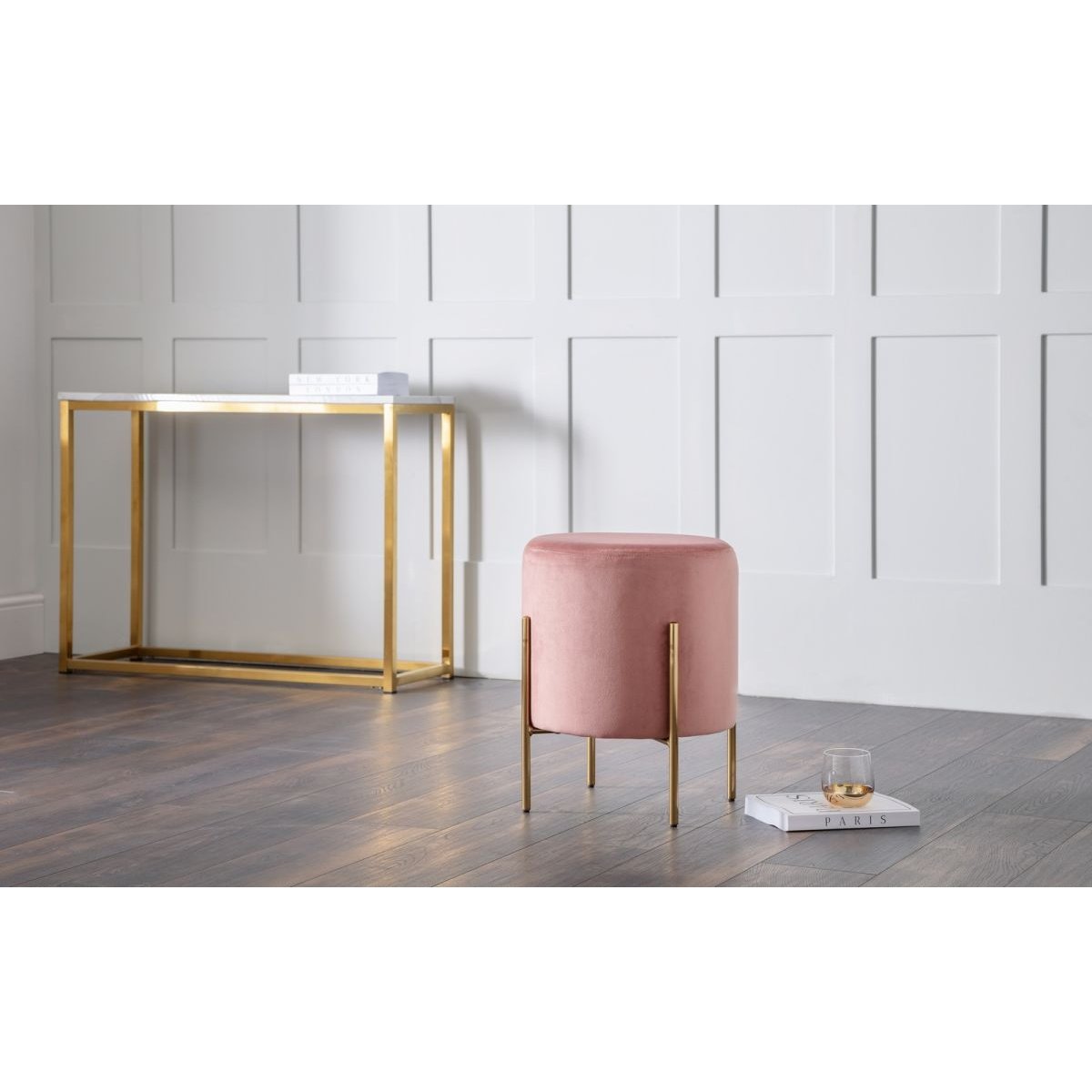 Harrogate Stool - Dusky Pink