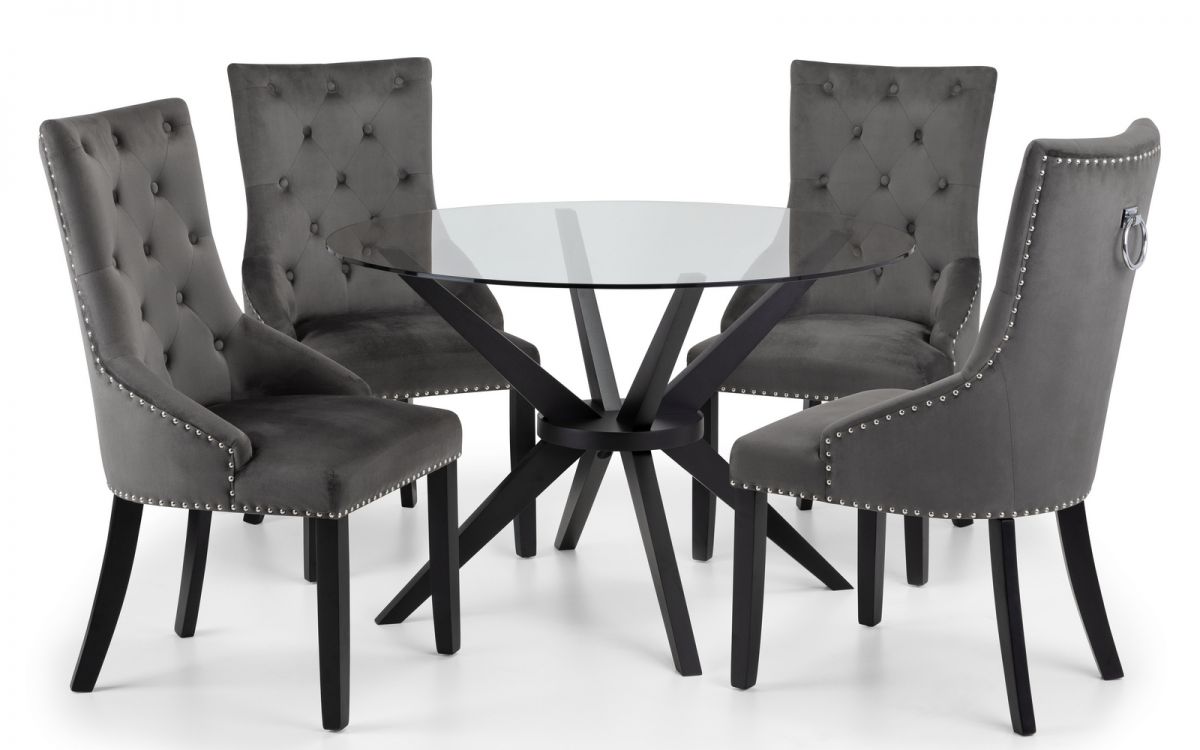 Hayden Dining Table & 4 Veneto Knockerback Chairs
