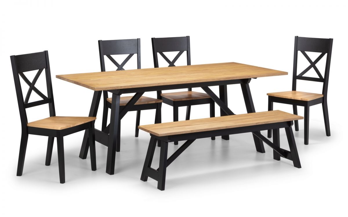 Hockley Dining Set (Bench & 4 Chairs)